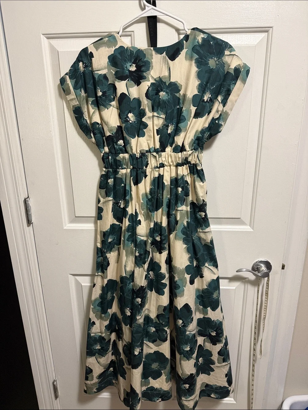 Abercrombie & Fitch Cream Maxi Dress with Teal Floral Print